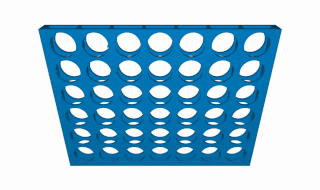 Playing Connect Four with red winner example. Source: Wikimedia.