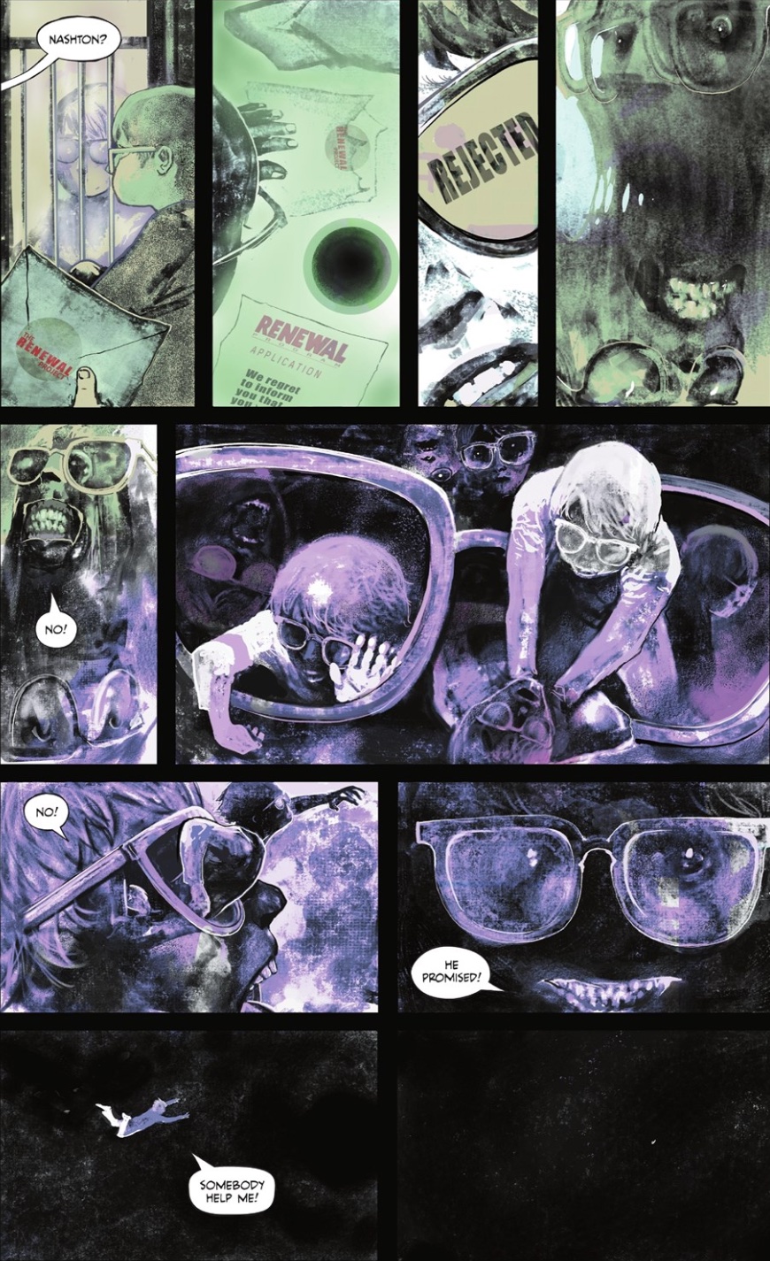 Visceral artwork that capture’s Edward’s raw desperation.